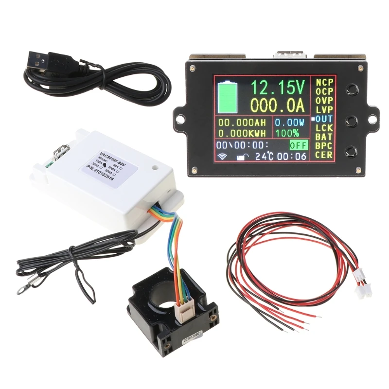 80V/500V 100A/200A/300A/500A Wireless Voltage Meter Ammeter Battery Coulometer
80V/500V 100A/200A/300A/500A Wireless Voltage Meter Ammeter Battery Coulometer