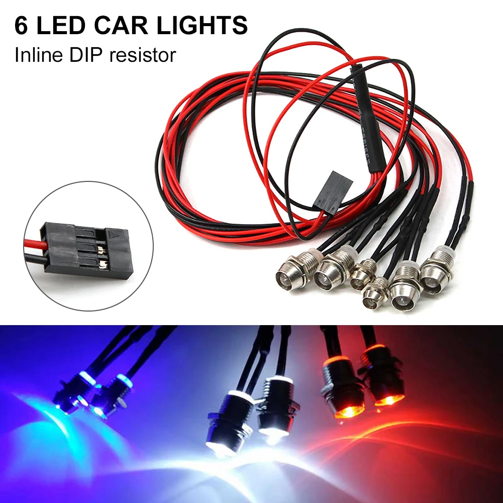 6 LED Light Kit Headlight Truck lights Taillight Replacement 1/10 RC Car Model Remote Control Toy Crawler Car Parts Red White
6 LED Light Kit Headlight Truck lights Taillight Replacement 1/10 RC Car Model Remote Control Toy Crawler Car Parts Red White
