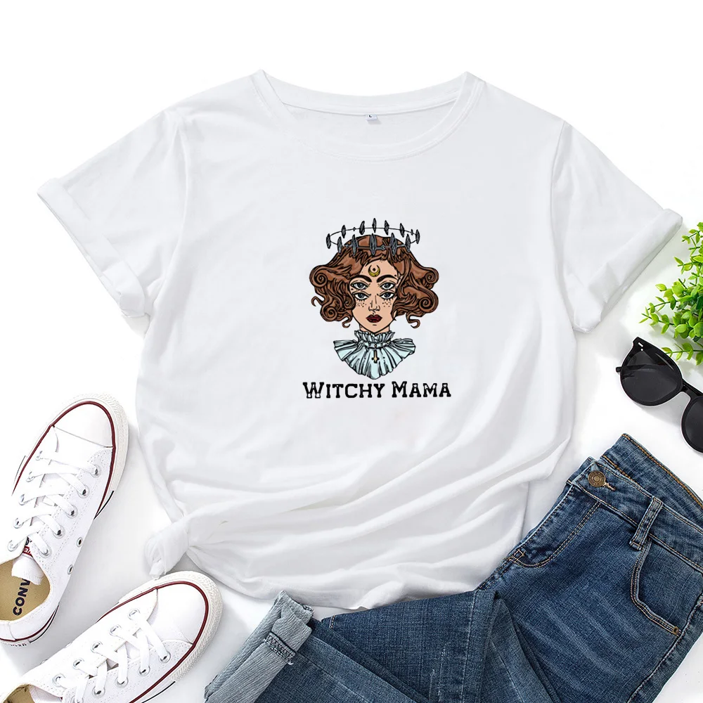 Witchy Mama Colored Print T-Shirt Women Aesthetic Witchy Coven Gothic Tee Top Fashion Summer Women Goddess Witch Graphic Tshirt
Witchy Mama Colored Print T-Shirt Women Aesthetic Witchy Coven Gothic Tee Top Fashion Summer Women Goddess Witch Graphic Tshirt
