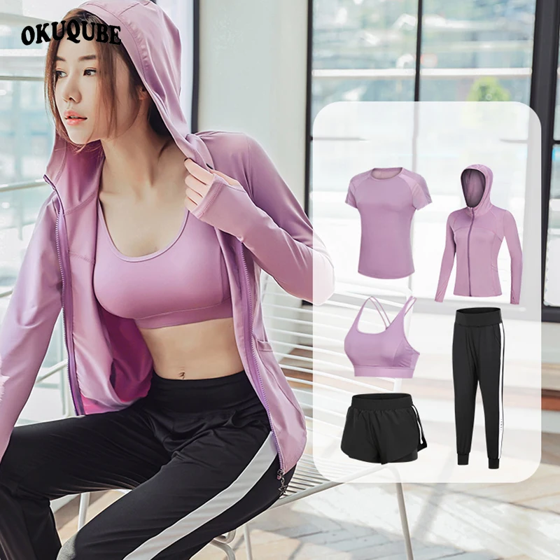 Women Running Sets Breathable Elastic Workout Clothes Black Purple Sports Suit Jogging Yoga Training Gym Sportswear Woman M-2XL
Women Running Sets Breathable Elastic Workout Clothes Black Purple Sports Suit Jogging Yoga Training Gym Sportswear Woman M-2XL