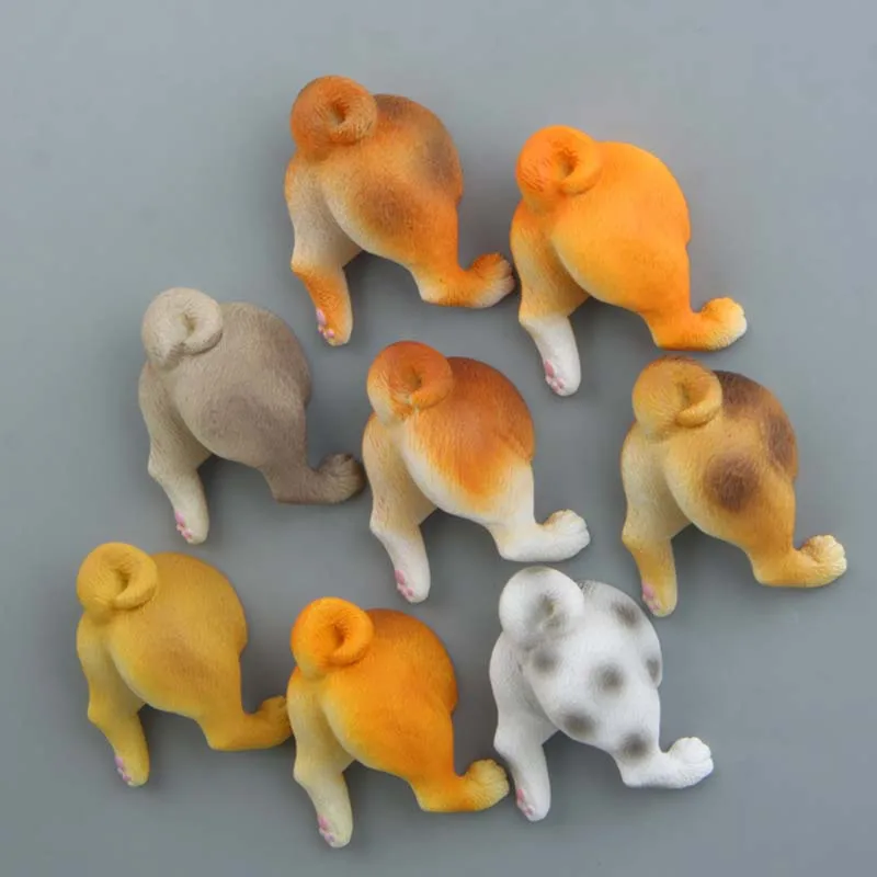 

Cute Dogs Puppy Butt Figures Model Toys Creative Animal Fridge Magnets Figurines Refrigerator Pastes Home Decoration Kids Gifts
