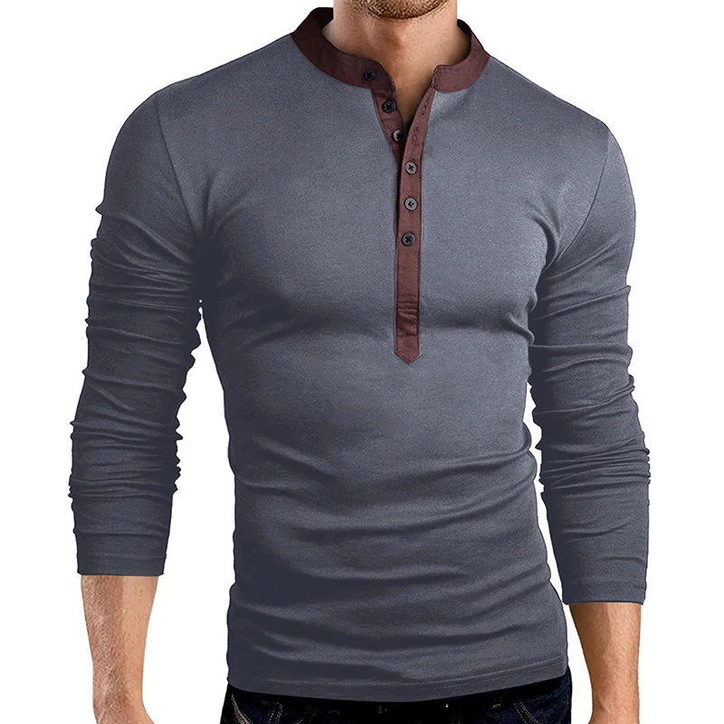 2020 Hot Sales Spring Autumn Mens Slim Fit V Neck Button Long Sleeve Muscle Tee T-shirt Casual Tops 4 Color
2020 Hot Sales Spring Autumn Mens Slim Fit V Neck Button Long Sleeve Muscle Tee T-shirt Casual Tops 4 Color