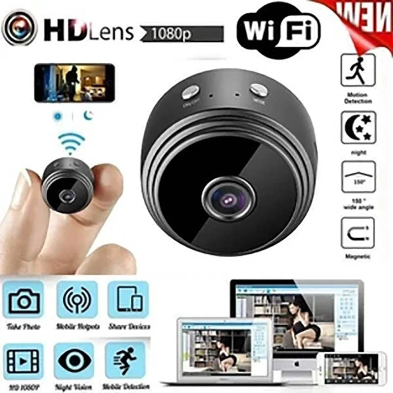 A9 Wifi 1080P HD IP mini camera wireless Wifi security remote control surveillance night vision hidden mobile detection camera 
A9 Wifi 1080P HD IP mini camera wireless Wifi security remote control surveillance night vision hidden mobile detection camera