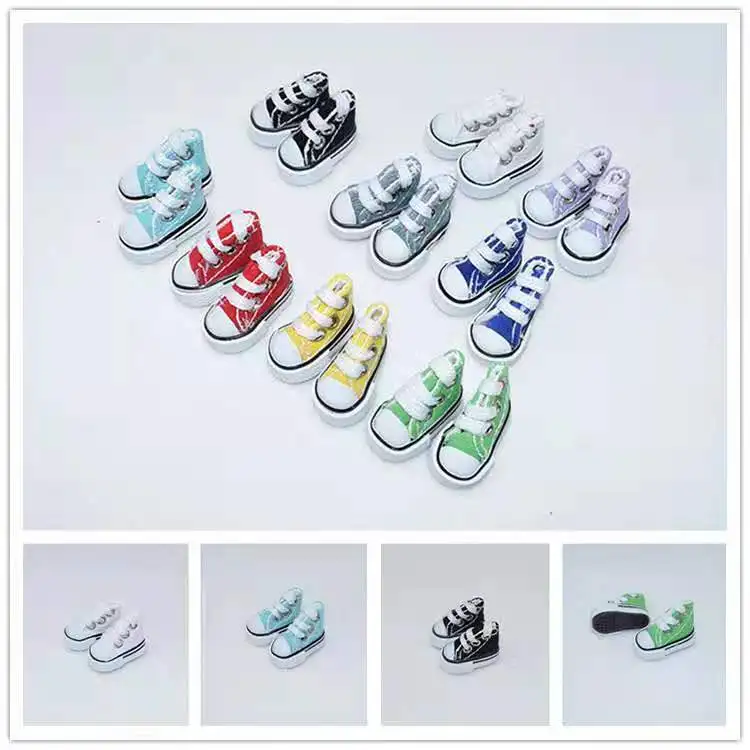 

1/6 BJD Dolls Accessories 3.5cm Fashion Canva Shoes For Barbie Doll Casual Shoes For Blythe 11.5" Dollhouse Kids Cosplay Toy DIY