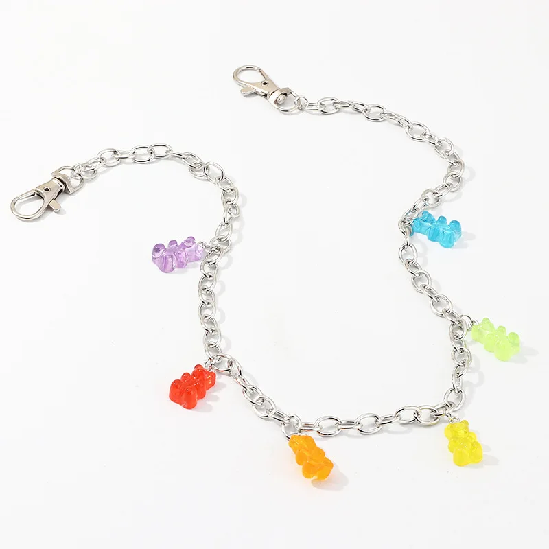 Ornament Popular Single Layer Body Chains Female Color Resin Bear Waist Chain Accessories Fashion Jewelry Key Chains
Ornament Popular Single Layer Body Chains Female Color Resin Bear Waist Chain Accessories Fashion Jewelry Key Chains
