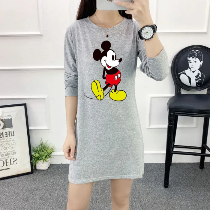 Mickey Mouse Mini Dress Women 2022 Disney T-Shirt Dresses Loose Robes Femme Long Sleeve Cartoon O-Neck Nightdress Streetwear New
Mickey Mouse Mini Dress Women 2022 Disney T-Shirt Dresses Loose Robes Femme Long Sleeve Cartoon O-Neck Nightdress Streetwear New