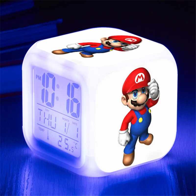 Super Mario Game Action Figure Toys Cool Mario Figurine LED Alarm Clock Light for Children Kids Birthday Gift Toys Dolls
Super Mario Game Action Figure Toys Cool Mario Figurine LED Alarm Clock Light for Children Kids Birthday Gift Toys Dolls