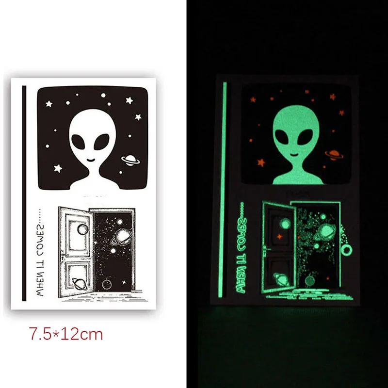 Luminous Tattoo Sticker Ins Lines Alien Saturn Children's Water Transfer Waterproof Temporary Tatto Body Art Men Women Kids
Luminous Tattoo Sticker Ins Lines Alien Saturn Children's Water Transfer Waterproof Temporary Tatto Body Art Men Women Kids