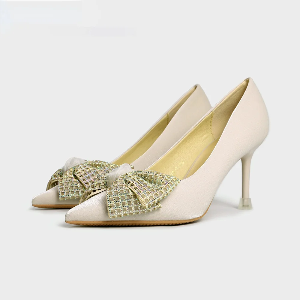 Женские туфли на высоком каблуке, роскошные дизайнерские туфли с острым носком, на высоком каблуке, с бантом, для свадьбы, вечеринки, офиса, ... 
Женские туфли на высоком каблуке, роскошные дизайнерские туфли с острым носком, на высоком каблуке, с бантом, для свадьбы, вечеринки, офиса, ...