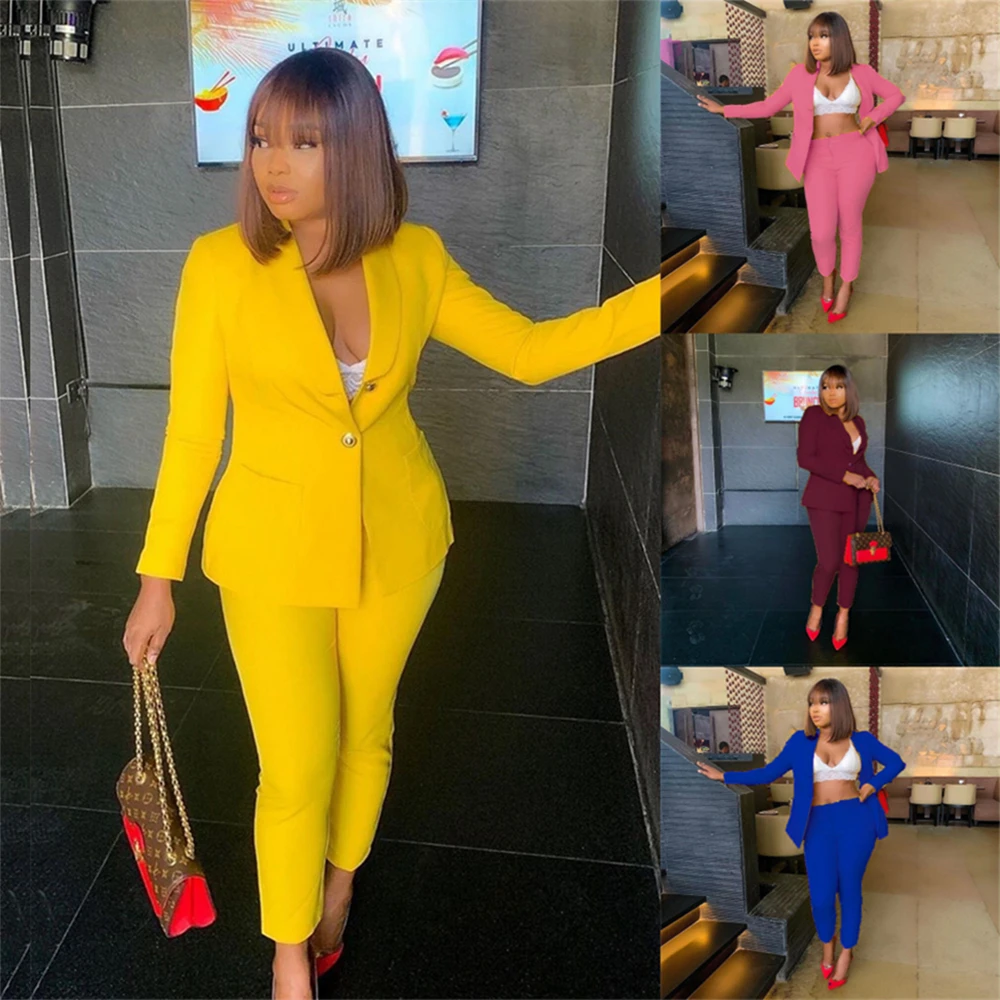 Лидер продаж 2020, модный темпераментный офисный костюм в европейском и американском стиле, однотонный комплект из двух предметов для женщин
Лидер продаж 2020, модный темпераментный офисный костюм в европейском и американском стиле, однотонный комплект из двух предметов для женщин