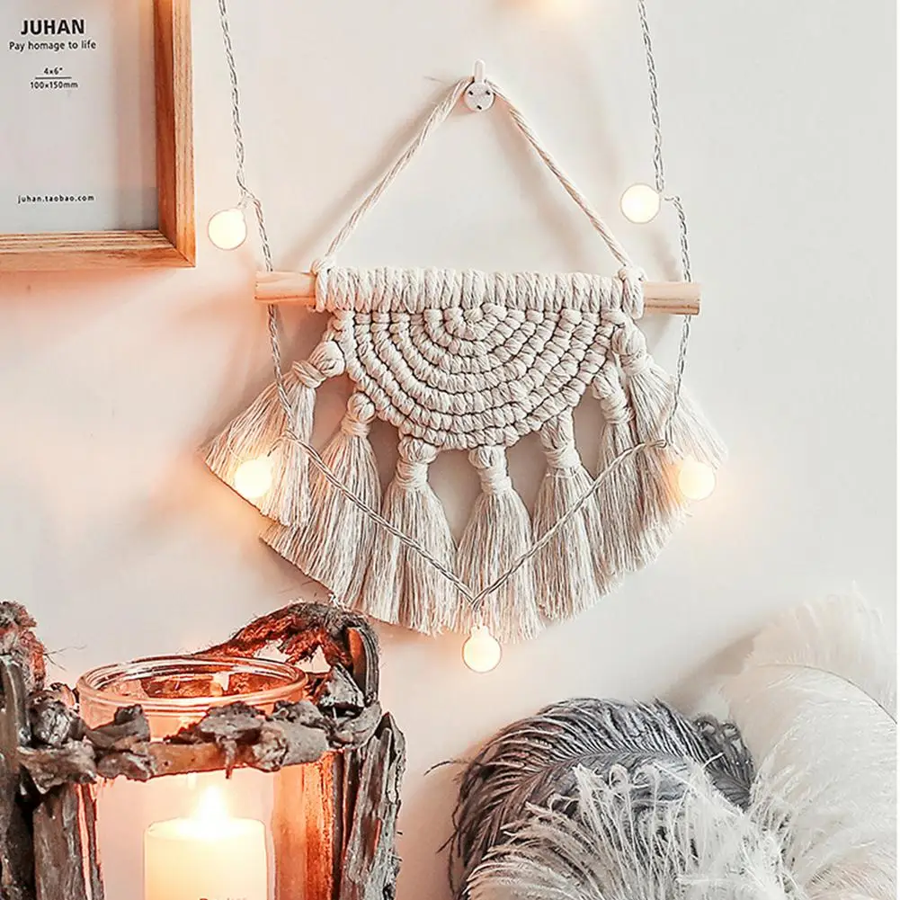 Macrame Tapestry Hand-woven Wall Hanging Bohemian Tassel Cotton Tapestry Nordic Boho Art Decor Wedding Dorm Home Decoration
Macrame Tapestry Hand-woven Wall Hanging Bohemian Tassel Cotton Tapestry Nordic Boho Art Decor Wedding Dorm Home Decoration