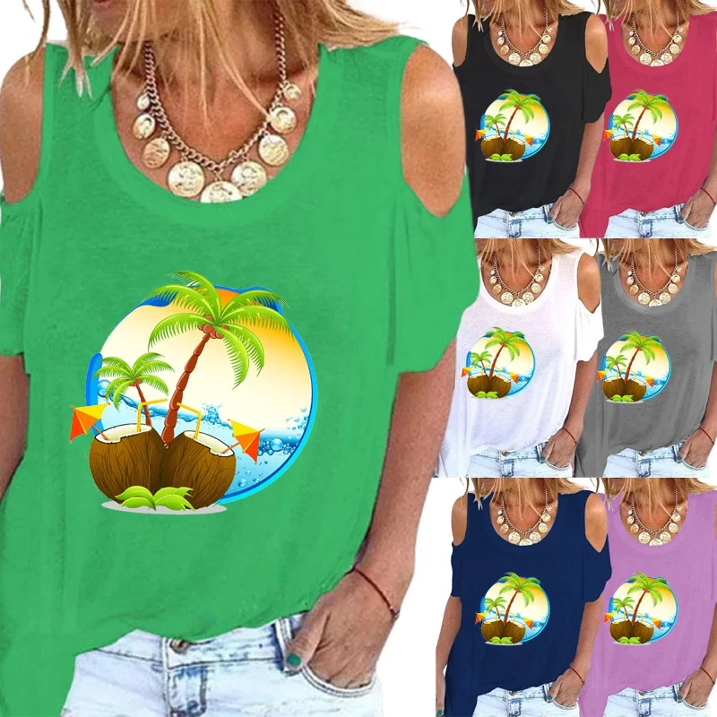 Women's Casual Printed Tops Round Neck Short Sleeved Plus Size T-Shirt Loose Off Shoulder Graphic Blouse
Women's Casual Printed Tops Round Neck Short Sleeved Plus Size T-Shirt Loose Off Shoulder Graphic Blouse