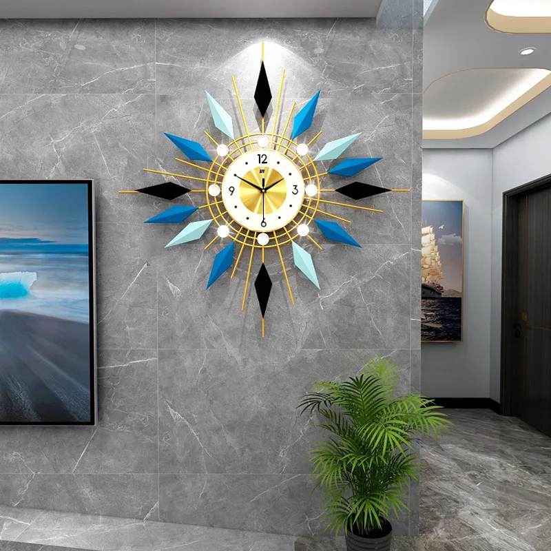 New Products Light Luxury Decoration Wall Clock Home Living Room Creative Clock Iron Wall Clock
New Products Light Luxury Decoration Wall Clock Home Living Room Creative Clock Iron Wall Clock