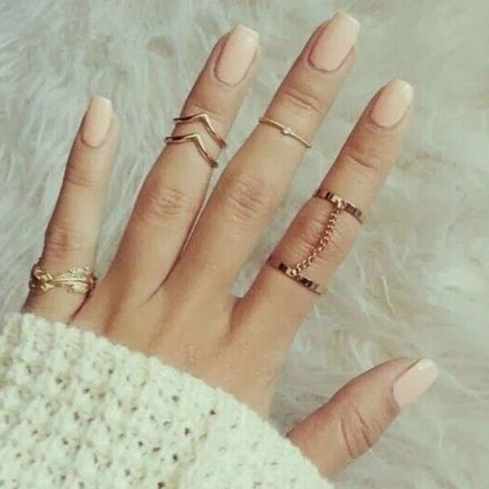 6PCS Trendy Fashion Finger Joint Ring Rhinestone Leaves V-shaped Joint Finger Chain Rings Lady Jewelry
6PCS Trendy Fashion Finger Joint Ring Rhinestone Leaves V-shaped Joint Finger Chain Rings Lady Jewelry