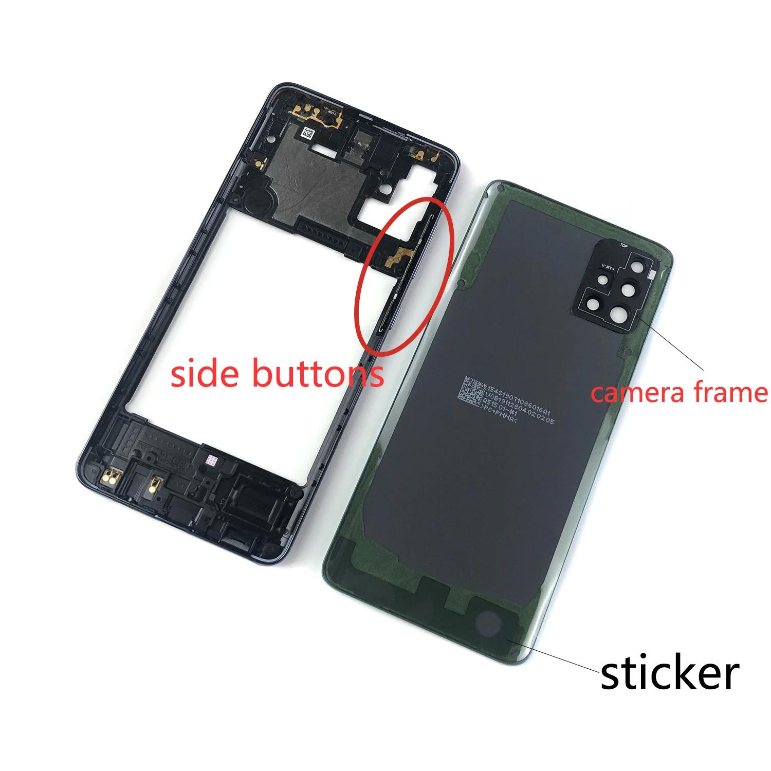 Корпус для Samsung Galaxy A51 A515 A515F A515FN A515X задняя крышка батарейного отсека объектив