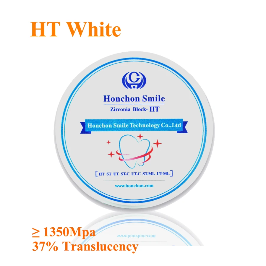 HONCHON CAD CAM Dental Zirconia Blocks HT 98*10/12/14/16 White for Wieland System
HONCHON CAD CAM Dental Zirconia Blocks HT 98*10/12/14/16 White for Wieland System
