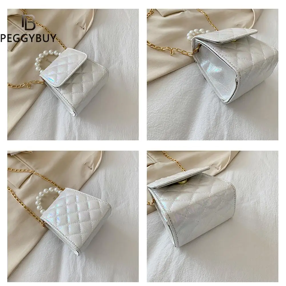 Daily PU Leather Flap Shopping Handbags Lattice Pattern Pure Color Crossbody Bags Mini Pearl Chain Shopping Shoulder Bags
Daily PU Leather Flap Shopping Handbags Lattice Pattern Pure Color Crossbody Bags Mini Pearl Chain Shopping Shoulder Bags