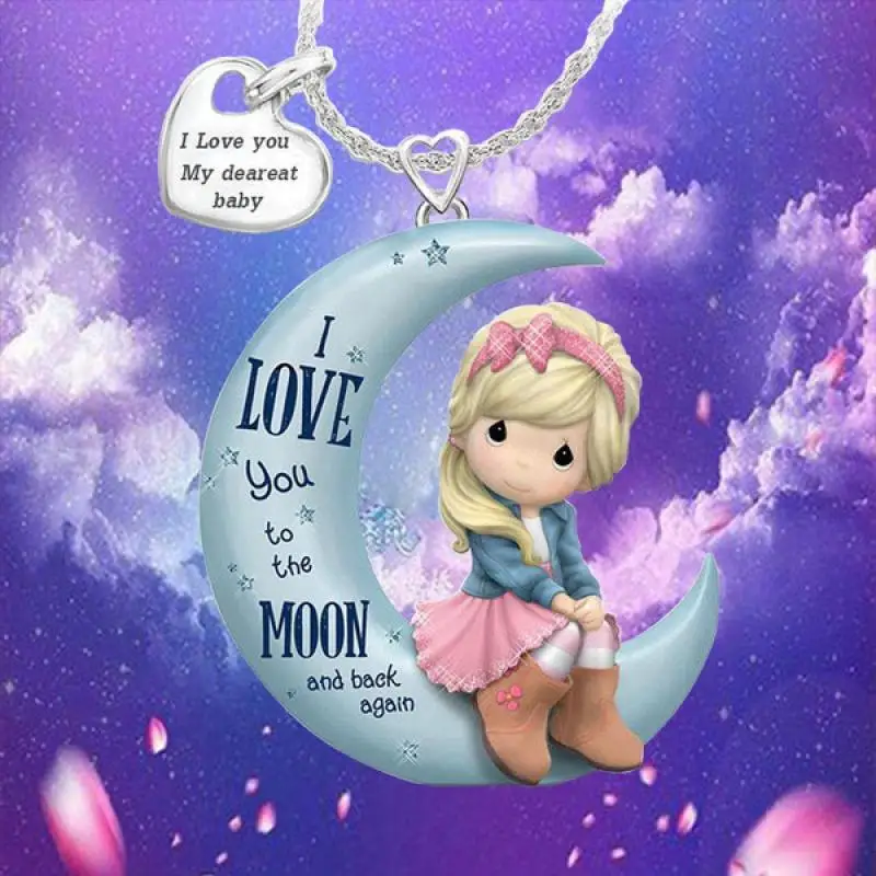 Fashion Cute Women Moon Doll Pendant Necklace Casual Party Fairytale Girl Plated Necklace Jewelry
Fashion Cute Women Moon Doll Pendant Necklace Casual Party Fairytale Girl Plated Necklace Jewelry