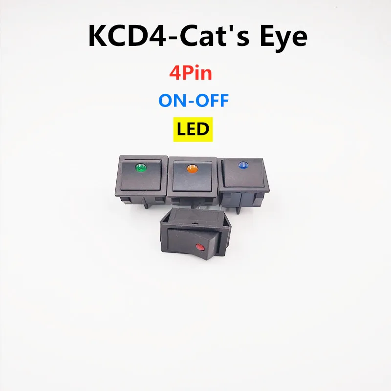 1pcs rocker switch KCD4 four-pin 2 position ON-OFF Mini with light cat-eye 220V LED rocker switch button AC30A250V drop shipping
1pcs rocker switch KCD4 four-pin 2 position ON-OFF Mini with light cat-eye 220V LED rocker switch button AC30A250V drop shipping