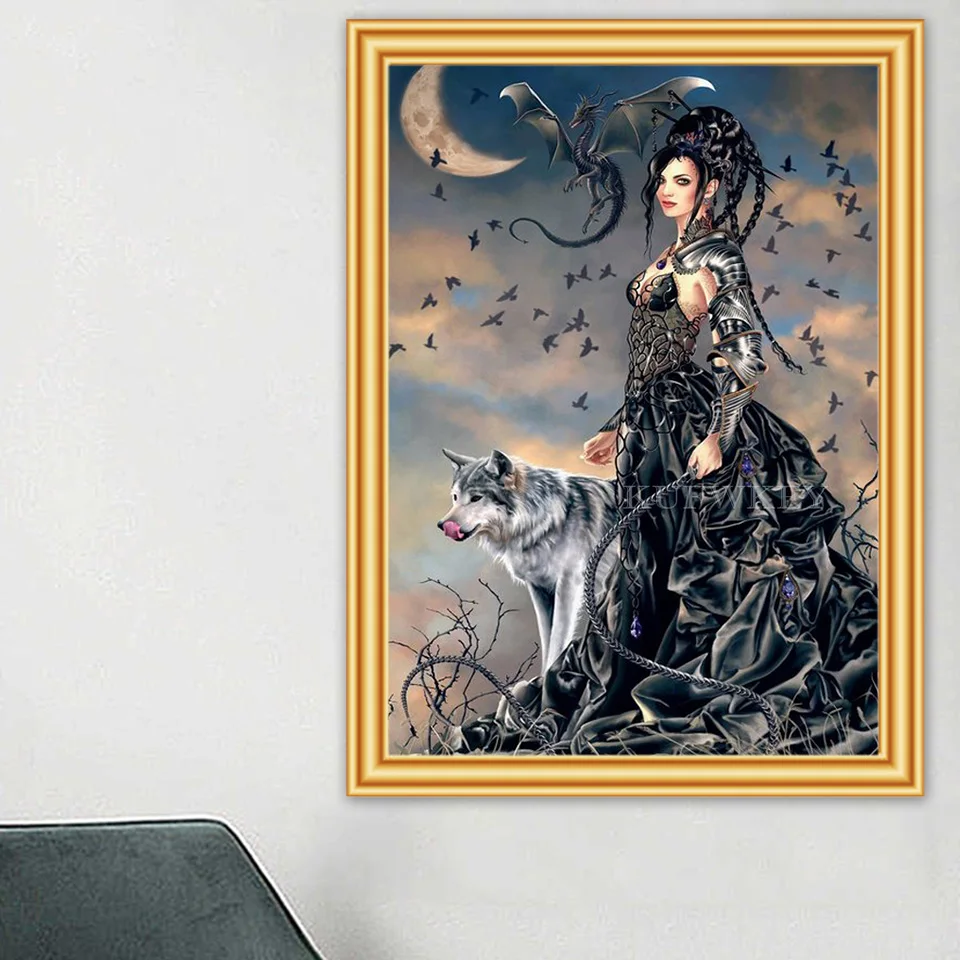 5D алмазная живопись Готическая темная Фея волк дракон Diy Вышивка крестиком полностью Алмазная вышивка Мозаика Искусство Картина Стразы
5D алмазная живопись Готическая темная Фея волк дракон Diy Вышивка крестиком полностью Алмазная вышивка Мозаика Искусство Картина Стразы