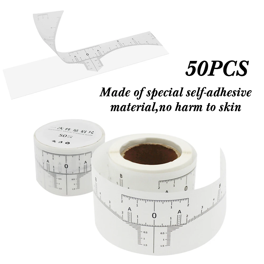 Hot 50Pcs Disposable Eyebrow Measurement Ruler Sticker Accurate Permanent Eyebrow Shaping Makeup Tool
Hot 50Pcs Disposable Eyebrow Measurement Ruler Sticker Accurate Permanent Eyebrow Shaping Makeup Tool