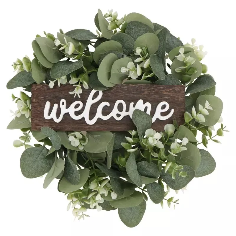 Welcome Wreath Decor Door Hanging Garland Ornament Simulation Leaf Wreath Artificial Plant Decor Welcome Sign For Home Party
Welcome Wreath Decor Door Hanging Garland Ornament Simulation Leaf Wreath Artificial Plant Decor Welcome Sign For Home Party