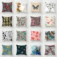 Beautiful Butterfly Throw Case Cushion Decor Polyester Waist Sofa 18 Pillow Home Cover