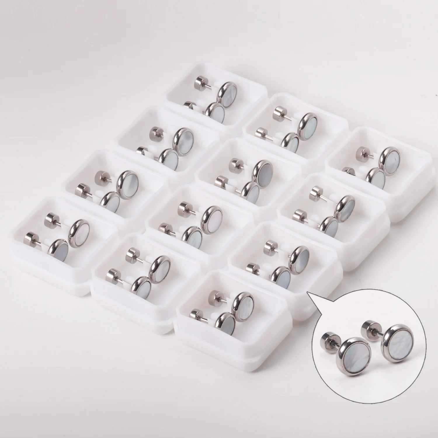 Оптовая продажа, 12 пар носочков на 316L серьги из нержавеющей стали, наборы для ухода за кожей Mujer оптовая торговля круглый корпус Завинчивающ...
Оптовая продажа, 12 пар носочков на 316L серьги из нержавеющей стали, наборы для ухода за кожей Mujer оптовая торговля круглый корпус Завинчивающ...