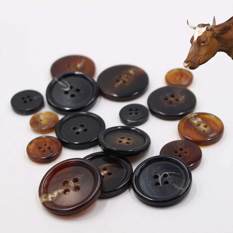 10Pcs Natural Horn Buckle Buttons for Clothing Sweater Coat Sewing Vintage Decorations DIY Accessories Round Four-hole Button
10Pcs Natural Horn Buckle Buttons for Clothing Sweater Coat Sewing Vintage Decorations DIY Accessories Round Four-hole Button