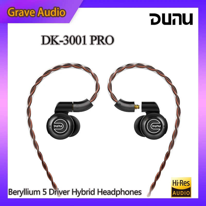 DUNU DK-3001 Pro Hi-Res бериллий 5 драйвер (4BA + 1 динамик) гибридный MMCX коннектор DK3001Pro HIFI наушники 
DUNU DK-3001 Pro Hi-Res бериллий 5 драйвер (4BA + 1 динамик) гибридный MMCX коннектор DK3001Pro HIFI наушники