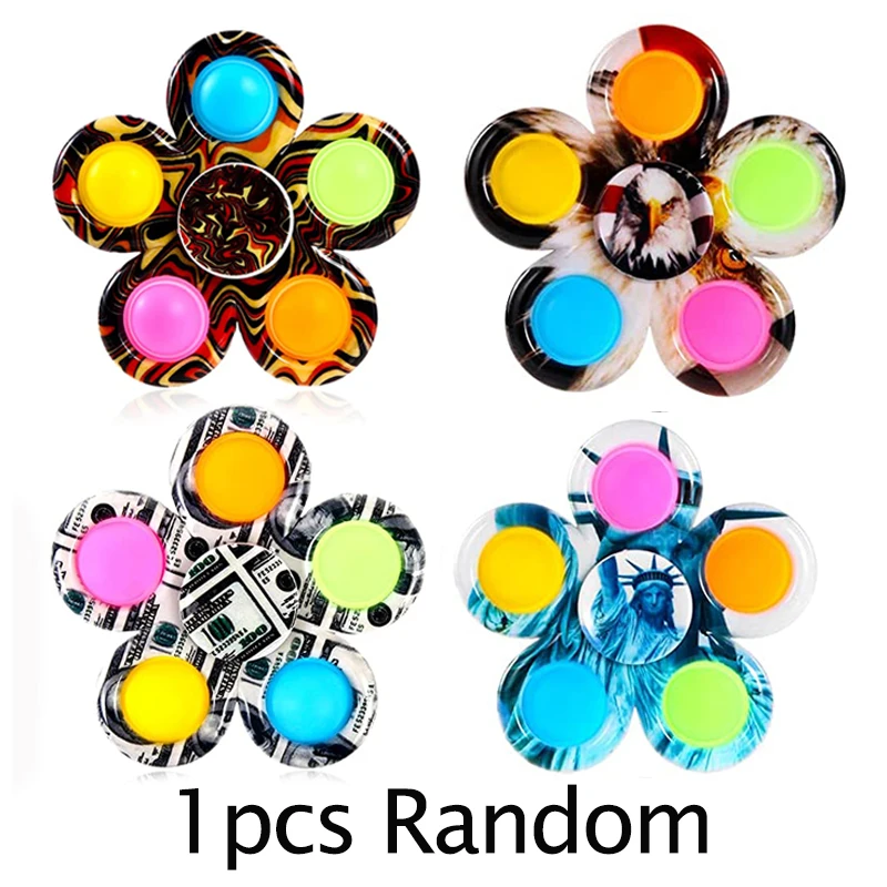 1 pack Fidget Spinners Push Pop Bubble Tie Dye Simple-Dimple Hand Spinner Top-Stress Relief Toys for Kids Adults ADHD Anxiety
1 pack Fidget Spinners Push Pop Bubble Tie Dye Simple-Dimple Hand Spinner Top-Stress Relief Toys for Kids Adults ADHD Anxiety