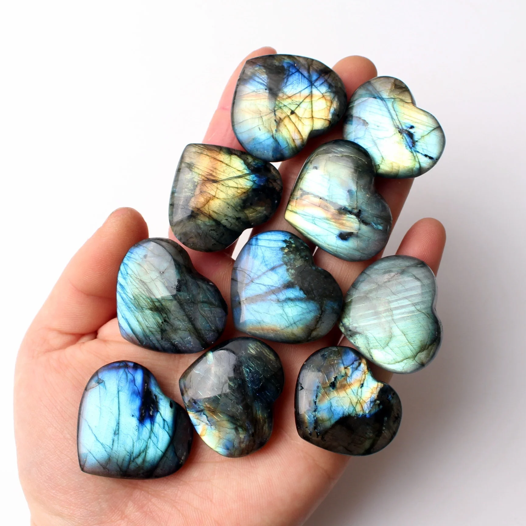 1pc Natural Crystal Multicoloured Labradorite Stone Heart shape Pendant Cabochon Gift Reiki Healing
1pc Natural Crystal Multicoloured Labradorite Stone Heart shape Pendant Cabochon Gift Reiki Healing
