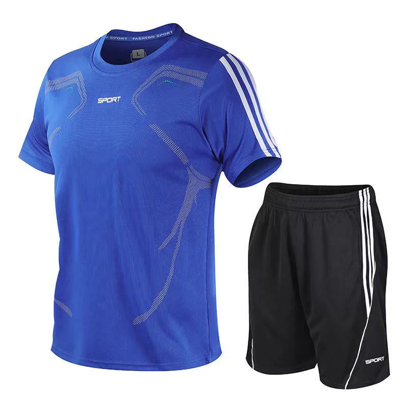 2021 summer ice silk leisure new sports running suit suit men's summer fitness short-sleeved suit
2021 summer ice silk leisure new sports running suit suit men's summer fitness short-sleeved suit