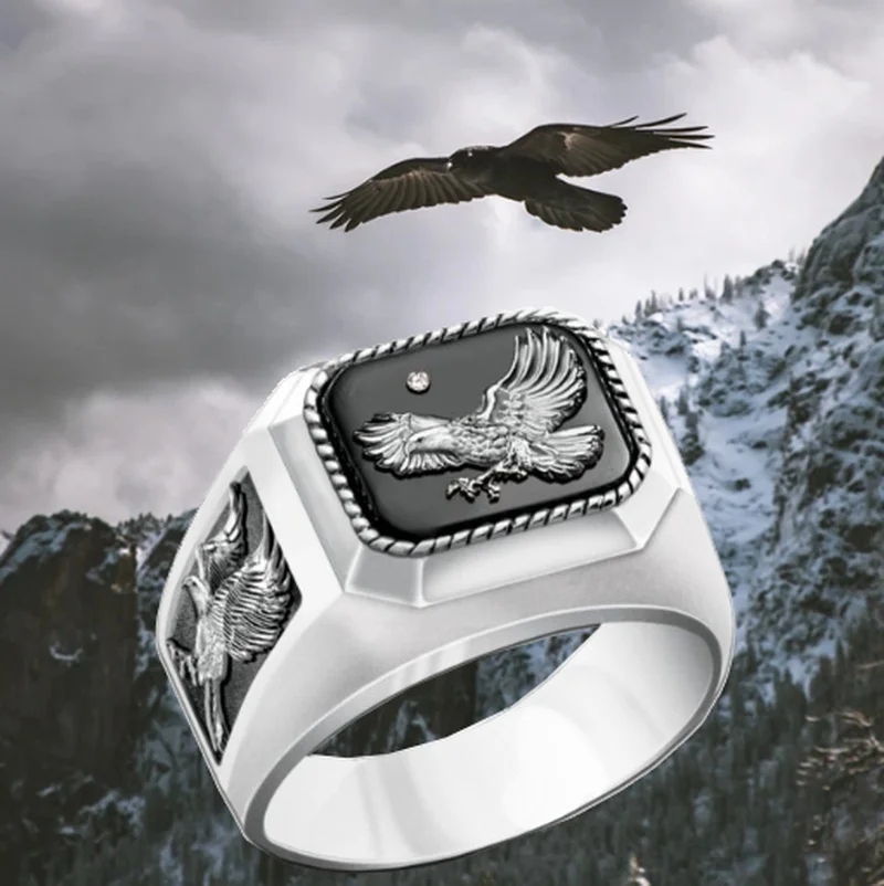 Classic Retro Gothic Men's Eagle Domineering Ring Popular Hip-hop Rock Locomotive Accessories Holiday Jewelry Gifts Wholesale
Classic Retro Gothic Men's Eagle Domineering Ring Popular Hip-hop Rock Locomotive Accessories Holiday Jewelry Gifts Wholesale