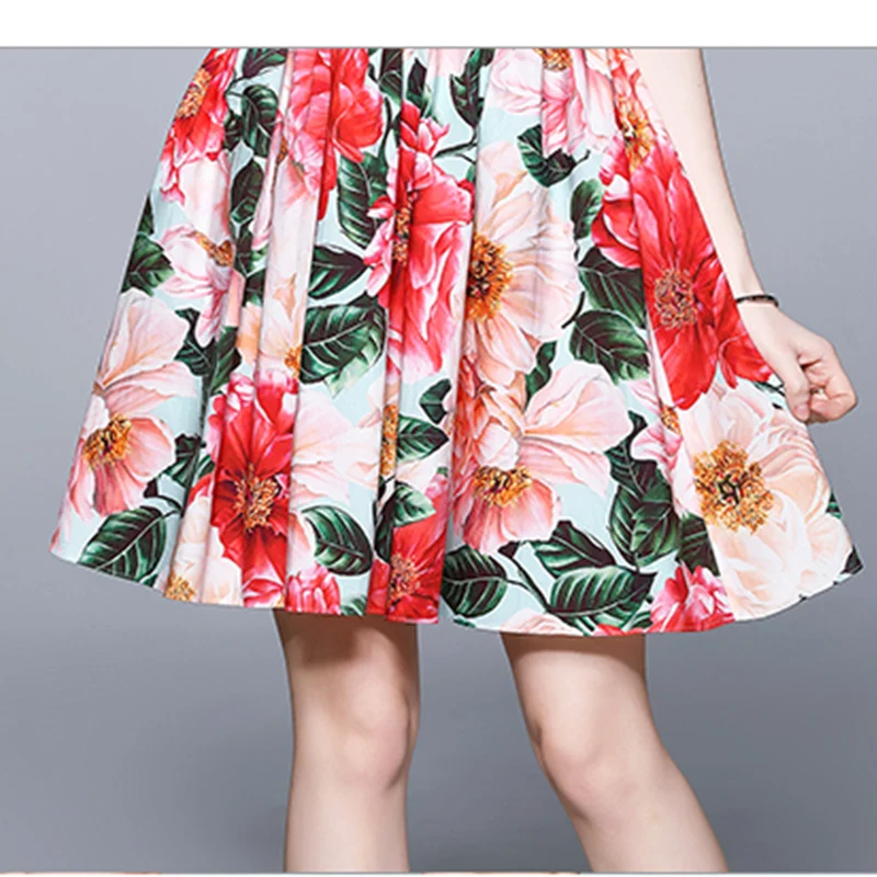 Brand New Woman Casual Dress V-neck Ladies Sleeveless Summer Dress Floral Printed Ladies Beach Skirt Knee-length A-line Dress
Brand New Woman Casual Dress V-neck Ladies Sleeveless Summer Dress Floral Printed Ladies Beach Skirt Knee-length A-line Dress