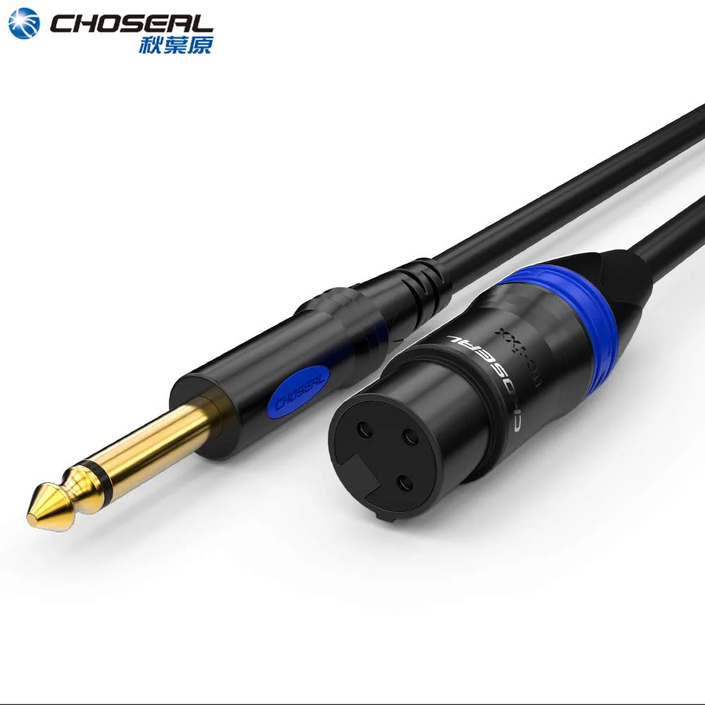 Аудиокабель CHOSEAL со штекером 6 35 мм (1/4 дюйма) на XLR для микрофонов динамиков