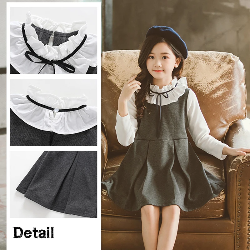 Kids Dresses for Girls 2020 Spring Casual Patchwork Fake 2 Pieces Dresses Children Clothes Long Sleeve Korean Princess Dress 
Kids Dresses for Girls 2020 Spring Casual Patchwork Fake 2 Pieces Dresses Children Clothes Long Sleeve Korean Princess Dress