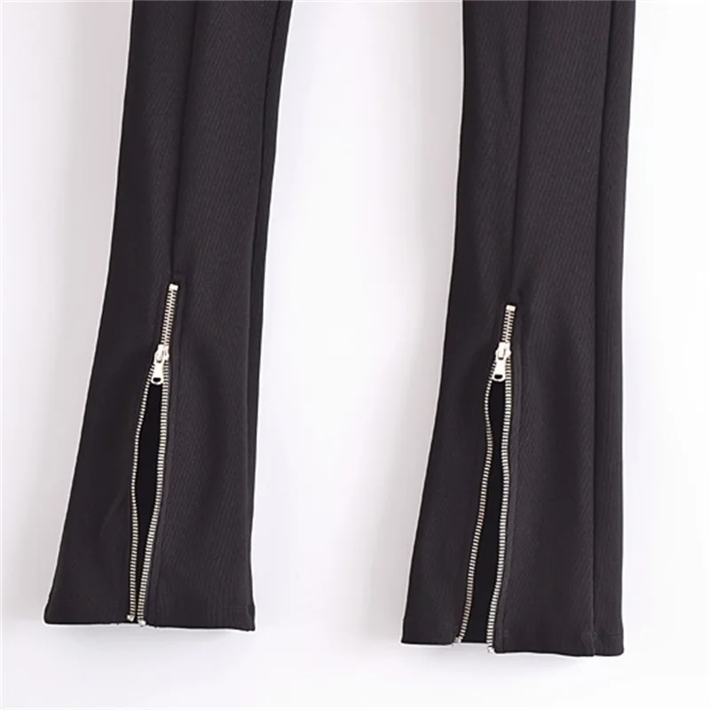 Women 2021 Chic Fashion Zipper Hems Skinny Black Pants Vintage High Elastic Waist Female Trousers Mujer
Women 2021 Chic Fashion Zipper Hems Skinny Black Pants Vintage High Elastic Waist Female Trousers Mujer