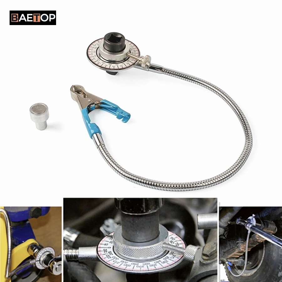 2 In 1 Torque Angle Meter 1/2" CR-V Steel Drive Wrench Angle Gauge With 14" Flexible Clip Arm and Magnetic Connector Easy Read
2 In 1 Torque Angle Meter 1/2" CR-V Steel Drive Wrench Angle Gauge With 14" Flexible Clip Arm and Magnetic Connector Easy Read