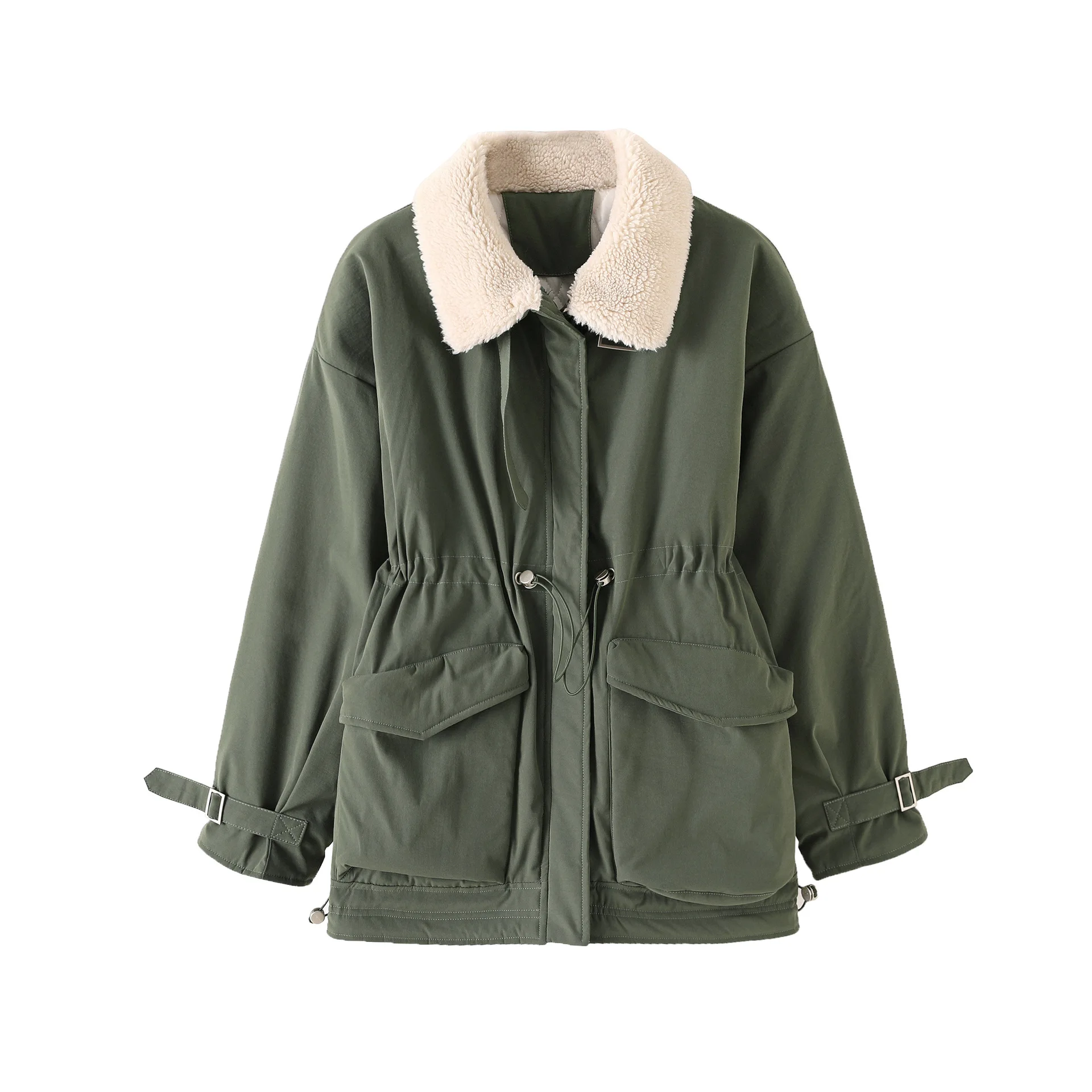 brief windbreaker paragraph 2020 winter new female thickening splicing lambs wool coat cotton-padded jacket coat 
brief windbreaker paragraph 2020 winter new female thickening splicing lambs wool coat cotton-padded jacket coat