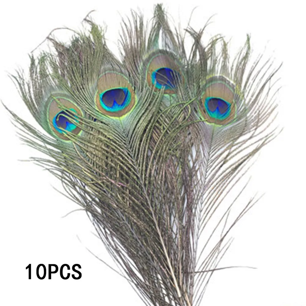 10pcs/Lot Natural Peacock Feather Tail Herls Quills Streamers Fly Tying Material Fly Fishing Bait 25-30cm Wedding Decoration
10pcs/Lot Natural Peacock Feather Tail Herls Quills Streamers Fly Tying Material Fly Fishing Bait 25-30cm Wedding Decoration