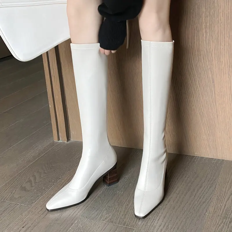 2021 Autumn Fashion Knee High Boots Women Pu Leather Square High Heel Stretch Long Boots Zipper Woman Shoes Plus Size 41 42 43
2021 Autumn Fashion Knee High Boots Women Pu Leather Square High Heel Stretch Long Boots Zipper Woman Shoes Plus Size 41 42 43