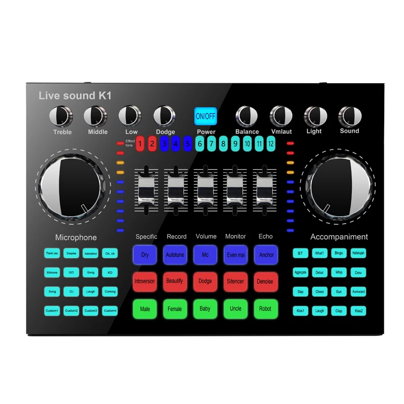 K1 Computer Phone Voice Changer HIFI Live Sound Card Mixer Board Streaming Audio Bluetooth 5.0 Universal
K1 Computer Phone Voice Changer HIFI Live Sound Card Mixer Board Streaming Audio Bluetooth 5.0 Universal