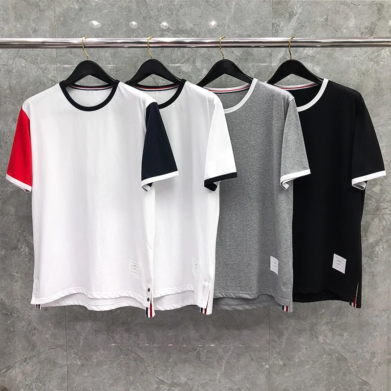 THOM TB T-shirt Korean Style Couple Summer Casual Clothing Patchwork Short-sleeved Crew Neck Short Sleeve Sweatshirt
THOM TB T-shirt Korean Style Couple Summer Casual Clothing Patchwork Short-sleeved Crew Neck Short Sleeve Sweatshirt