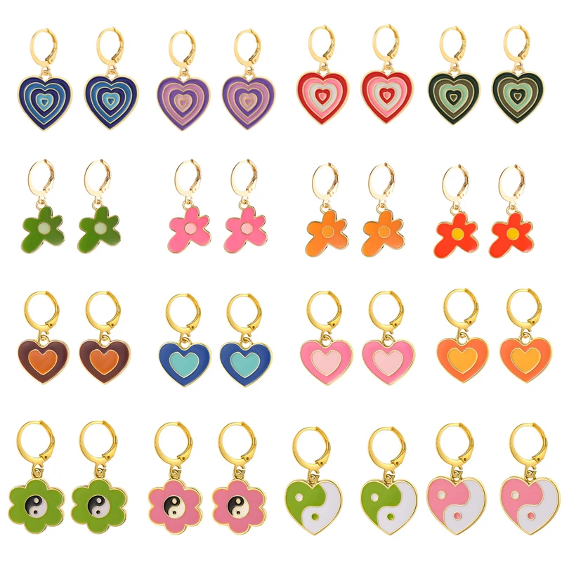 Vintage Colorful Heart Flower Earring For Women Girls Hoop Earrings Creative Y2K Style Metal Rose Green Love Party Trend Jewelry
Vintage Colorful Heart Flower Earring For Women Girls Hoop Earrings Creative Y2K Style Metal Rose Green Love Party Trend Jewelry