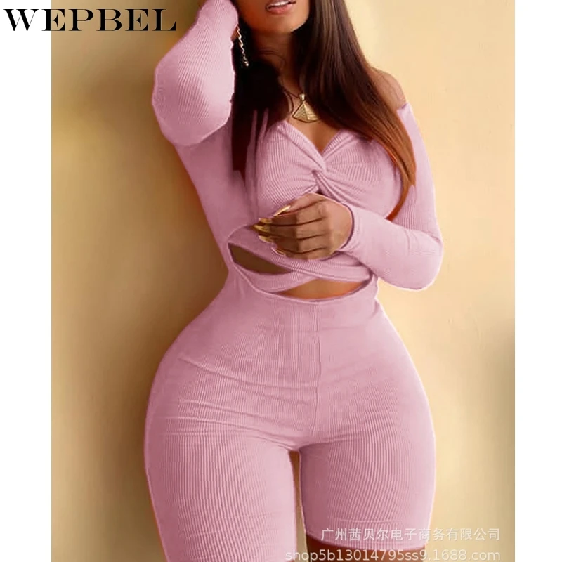 WEPBEL Sexy V-neck Off-Shoulder Playsuits Women's Long Sleeve Slim Bandage Playsuits Hollow Out High Waist Straight Playsuits
WEPBEL Sexy V-neck Off-Shoulder Playsuits Women's Long Sleeve Slim Bandage Playsuits Hollow Out High Waist Straight Playsuits