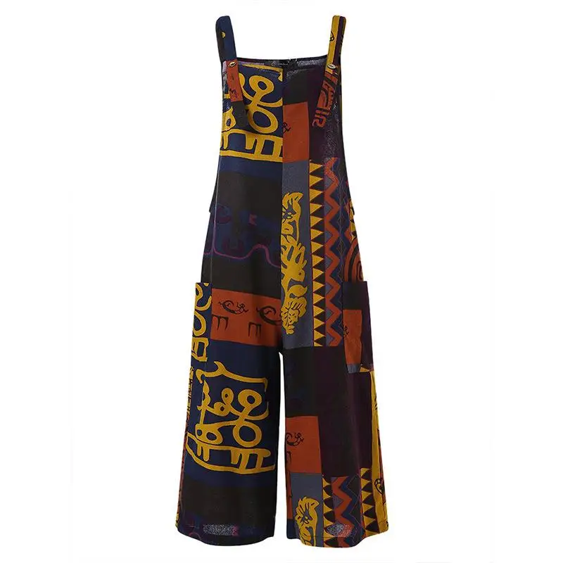 Vintage Women Spaghetti Strap Bodysuit Romper Plaid Print Loose Trousers Cotton Jumpsuit Sexy Pocket Summer Ladies Overalls 2XL
Vintage Women Spaghetti Strap Bodysuit Romper Plaid Print Loose Trousers Cotton Jumpsuit Sexy Pocket Summer Ladies Overalls 2XL