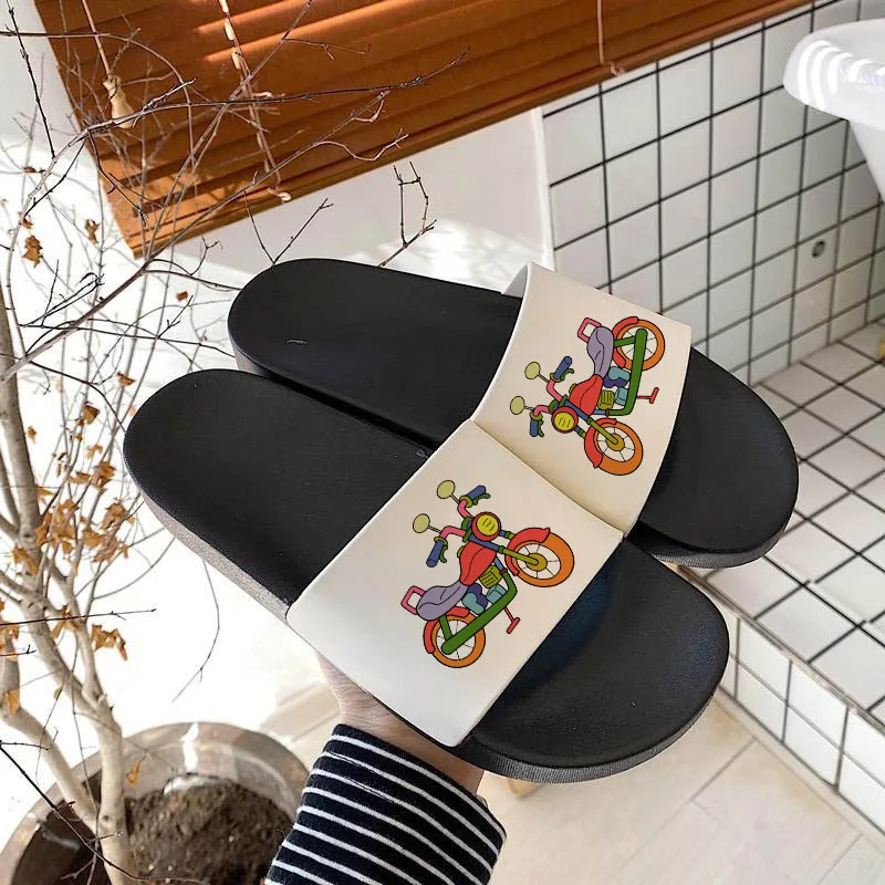Korean version Harajuku women shoes Kawaii Electric car Cartoon Printed Summer slippers for woman Lady slippers zapatillas mujer
Korean version Harajuku women shoes Kawaii Electric car Cartoon Printed Summer slippers for woman Lady slippers zapatillas mujer