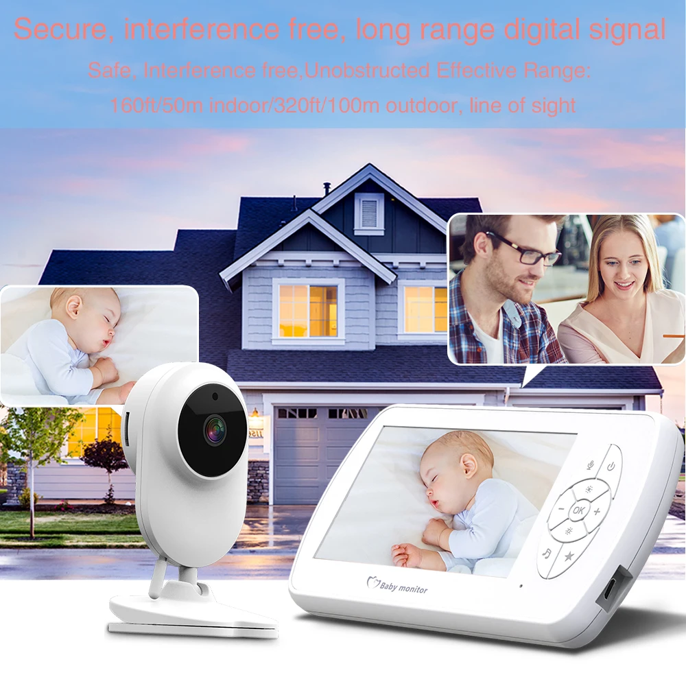 4.3 inch 1080P Baby Monitor Two way Audio Video Nanny Home Security Camera Babyphone Cameras Night Vision Temperature Monitoring
4.3 inch 1080P Baby Monitor Two way Audio Video Nanny Home Security Camera Babyphone Cameras Night Vision Temperature Monitoring