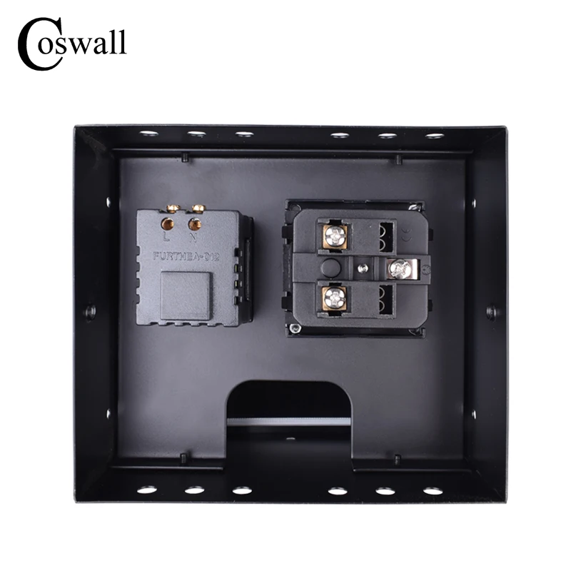 COSWALL Matte Black Aluminum Body EU Outlet + Type C + USB Charge Port Table Socket With Dustproof Brush Damping Clamshell Cover 
COSWALL Matte Black Aluminum Body EU Outlet + Type C + USB Charge Port Table Socket With Dustproof Brush Damping Clamshell Cover